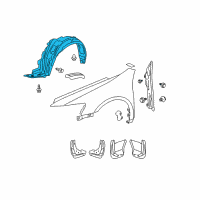 OEM 2007 Acura RL Fender Assembly, Left Front (Inner) Diagram - 74150-SJA-A00