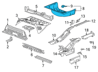 OEM 2022 Chevrolet Bolt EUV Rear Floor Pan Diagram - 42779251