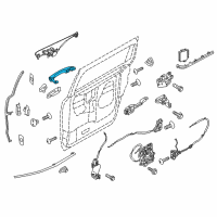 OEM Kia Sedona Rear Door Outside Grip, Left Diagram - 83651A9000