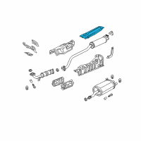 OEM 2003 Honda Civic Plate B, Floor Heat Baffle Diagram - 74605-S5S-G00