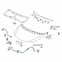 OEM 2015 Honda Fit Wire Assembly, Hood Diagram - 74130-T5R-A01