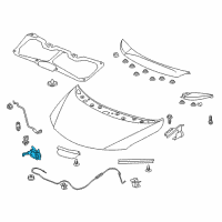 OEM Honda Fit Lock Assembly, Hood Diagram - 74120-T5A-003