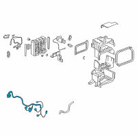 OEM 1996 Acura Integra Wire Harness, Air Conditioner Diagram - 80460-ST7-A00