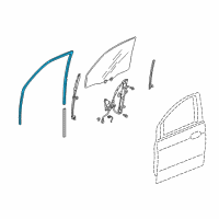 OEM 2004 Acura MDX Channel, Left Front Door Run Diagram - 72275-S3V-A01