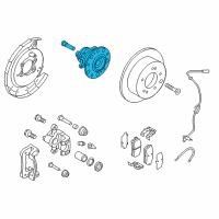 OEM 2015 Hyundai Veloster Rear Wheel Hub Assembly Diagram - 52710-3X000