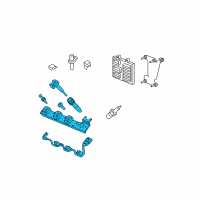 OEM 2005 Cadillac SRX Coil Assembly Diagram - 89017778