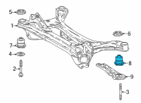 OEM 2020 Lexus ES300h Cushion, RR SUSP Mem Diagram - 52275-06190