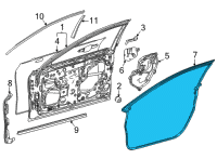 OEM Toyota Mirai Door Weatherstrip Diagram - 67861-62020