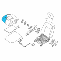 OEM 2020 Nissan Leaf Pad-Front Seat Cushion Diagram - 87311-3NF0A