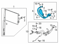 OEM Cadillac CT4 Front AC Hose Diagram - 84868683