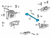 OEM 2021 Buick Encore GX BRACE-TRANS UPR Diagram - 12715133