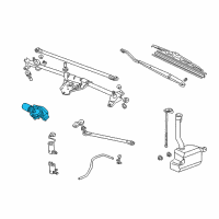 OEM Honda Odyssey Motor, Front Wiper Diagram - 76505-S0X-A02