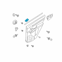 OEM 2012 Hyundai Santa Fe Rear Power Window Sub Switch Assembly, Left Diagram - 93580-2B000-BS