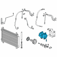 OEM 2017 Acura MDX Compressor Complete Diagram - 38810-5J6-A13