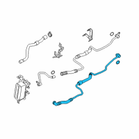 OEM BMW 650i Oil Cooling Pipe Outlet Diagram - 17-22-7-592-402