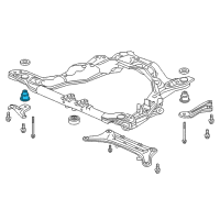 OEM 2017 Honda Ridgeline Rubber, FR. Sub-Frame Mountinginsulator (Lower) (FR) Diagram - 50260-TZ5-A01