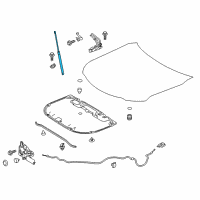 OEM 2019 Toyota Camry Support Cylinder Diagram - 53450-06150