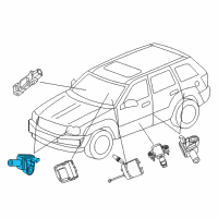 OEM 2011 Dodge Durango Sensor-Acceleration Diagram - 56054212AA