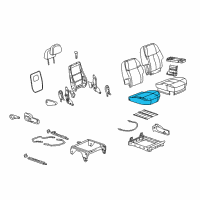 OEM 2007 Saturn Relay Pad Asm, Rear Seat Cushion Diagram - 89044304