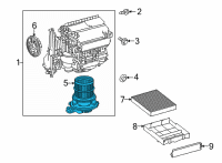 OEM Lexus UX250h Motor Sub-Assembly, Blow Diagram - 87103-42120