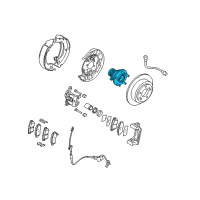 OEM 2006 Hyundai Azera Rear Wheel Hub And Bearing Assembly Diagram - 52730-2G400