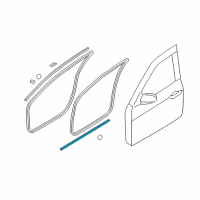 OEM 2014 Hyundai Genesis Weatherstrip Assembly-Front Door Lower, LH Diagram - 82170-3M000