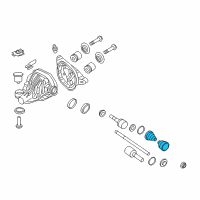 OEM 2008 Mercury Mountaineer Inner Boot Diagram - 1L2Z-4A331-BA