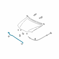 OEM 1999 Kia Sephia Stay-BONNET Diagram - 0K2A156651B