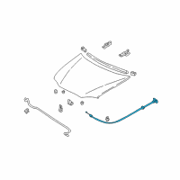 OEM 1998 Kia Sephia Wire-BONNET Release Diagram - 0K2AA56720A