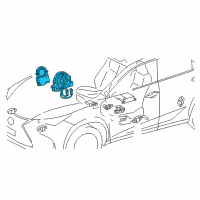 OEM Lexus NX300h Spiral Cable Sub-Assembly Diagram - 84307-78030