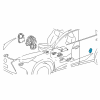 OEM Lexus NX200t Sensor, Side Air Bag Diagram - 89831-78020