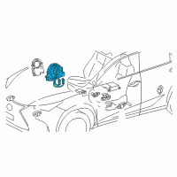 OEM Lexus IS350 Spiral Cable Sub-Assembly Diagram - 84308-53040