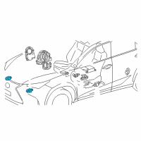 OEM Lexus RX350 Sensor, Air Bag, Front Diagram - 89173-79095