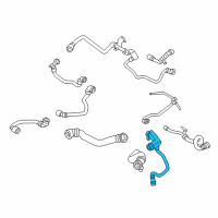 OEM 2017 BMW 750i xDrive Line Coolant Pump Heat Exchanger Diagram - 17-12-7-507-147