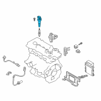 OEM Hyundai Veloster Coil Assembly-Ignition Diagram - 27301-2B100
