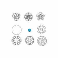 OEM 1999 Toyota Tacoma Center Cap Diagram - 42603-04010