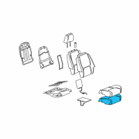 OEM 2006 Pontiac Torrent Pad, Passenger Seat Cushion Diagram - 89041834