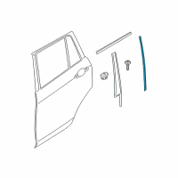 OEM BMW X1 Window Guide Web Cover Left Diagram - 51-35-2-990-885