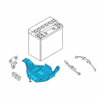 OEM BMW 640i xDrive Gran Turismo Battery Trays Diagram - 61219330165