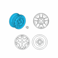 OEM 1994 Hyundai Elantra Steel Wheel Assembly Diagram - 52910-33450