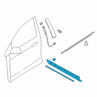 OEM 2019 Lincoln Nautilus Lower Molding Diagram - FA1Z-5820878-CA