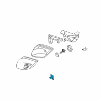 OEM 1995 Chevrolet Cavalier Headlamp Assembly Retainer Diagram - 15892153