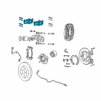 OEM 2018 Dodge Durango Rear Disc Brake Pad Kit Diagram - 68052386AA