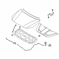 OEM 2019 Hyundai Kona Electric Rod Assembly-Hood Stay Diagram - 81170-J9000