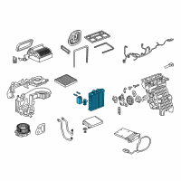 OEM Chevrolet Evaporator Core Diagram - 13435995