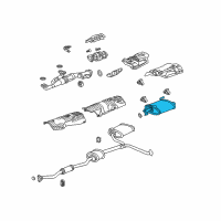 OEM 2013 Acura TL Muffler, Driver Side Exhaust Diagram - 18305-TK4-A11