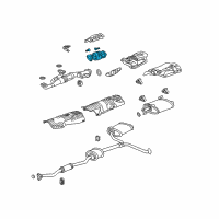 OEM 2014 Acura TL Exhaust Converter Diagram - 18150-RV0-A00