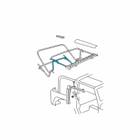 OEM 2017 Jeep Wrangler Pivot-Folding Top Side Bow Diagram - 5166017AB