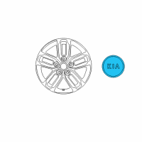 OEM 2014 Kia Rio Wheel Hub Cap Assembly Diagram - 529603W200