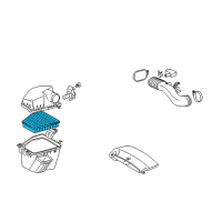 OEM 2008 Lexus GS460 Air Cleaner Filter Element Sub-Assembly Diagram - 17801-38041